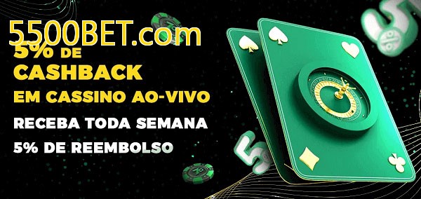 Promoções do cassino ao Vivo 5500BET.com